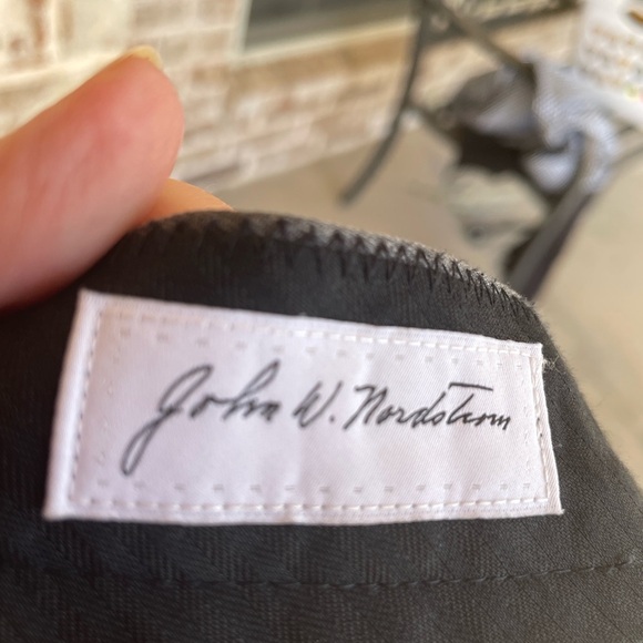 John W. Nordstrom Gray Striped Smartcare Men’s Slacks - Picture 9 of 9